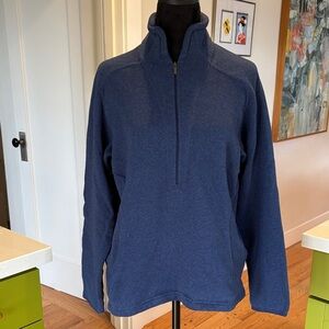 Lands' End Women's Blue Zip Up Sweater